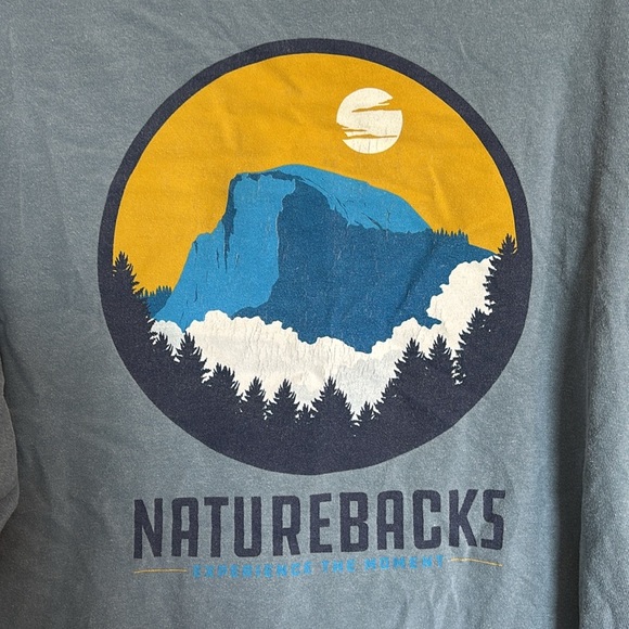 Comfort Colors Nature Backs men’s blue long sleeve t-shirt size large - Picture 7 of 10